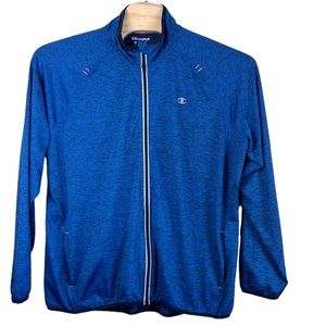 Champion menโs jacket sweatshirtโ activewear full zip Royal blue black XXL